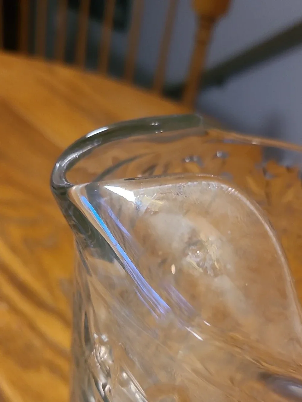Princess House Fantasia Glass Floral Pitcher - Home Dining